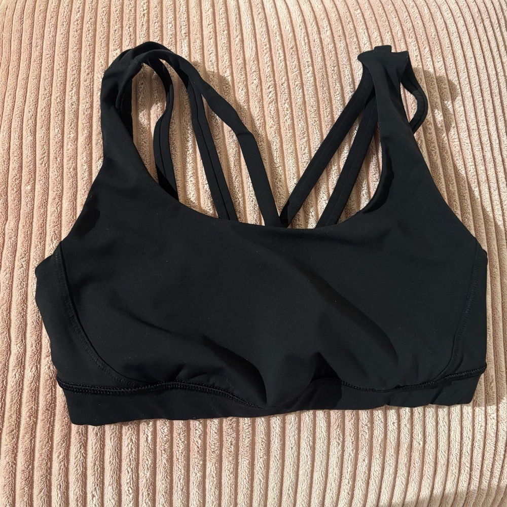 Lululemon Athletica Black Strappy Sports Bra